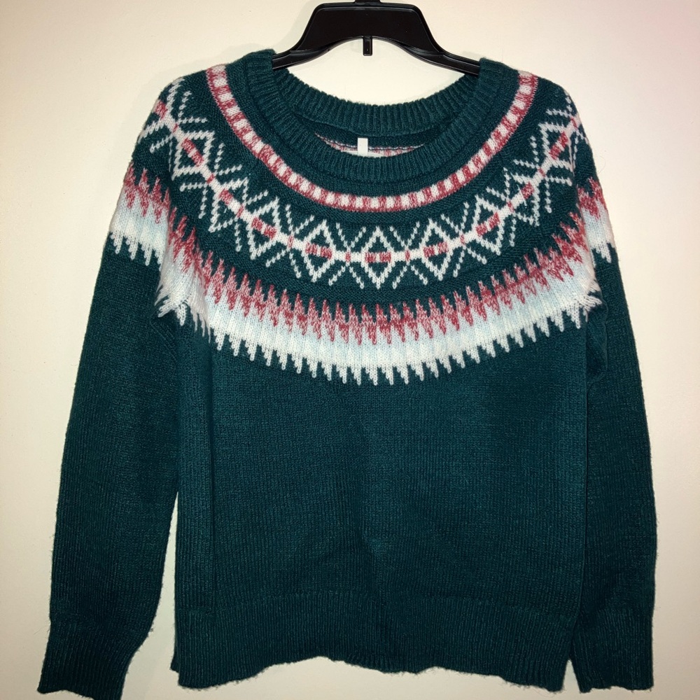 Maurices fair isle sweater medium M Christmas holiday winter